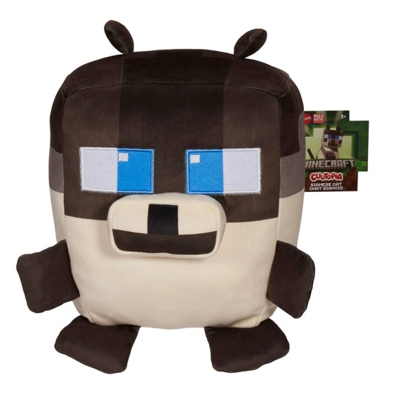 Minecraft Cuutopia by Mattel Siamese Cat Large Plush - BRAND NEW W/TAGS! - Picture 1 of 9